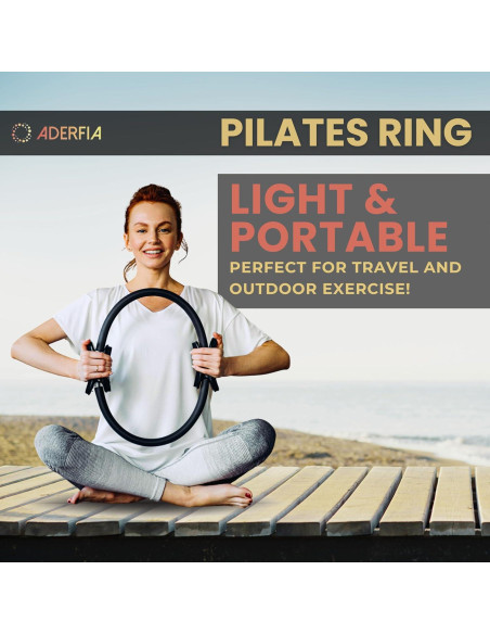 Anillo de Pilates ADERFIA 2 Paquete 35.56 cm con Mangos Acolchados