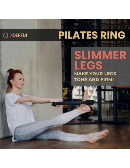 Anillo de Pilates ADERFIA 2 Paquete 35.56 cm con Mangos Acolchados