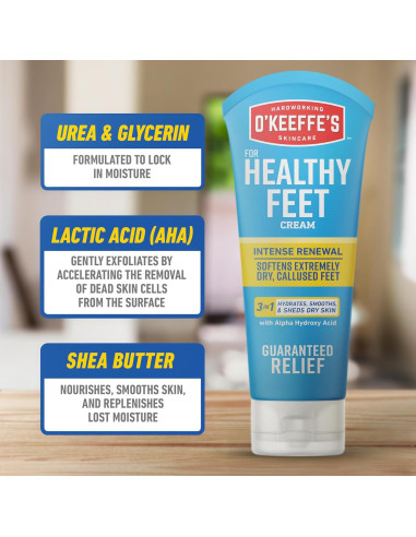 Crema Exfoliante para Pies O'Keeffe's 85g - Hidratación Intensa