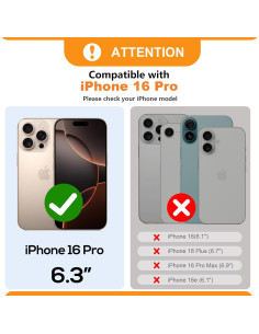 Funda Cartera Desmontable Bocasal para iPhone 16 Pro 6.3" Negro 2