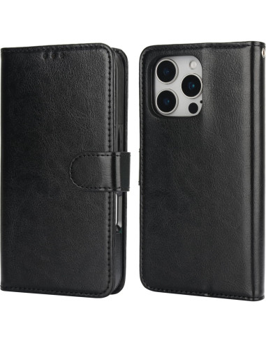 Funda Cartera Desmontable Bocasal para iPhone 16 Pro 6.3" Negro