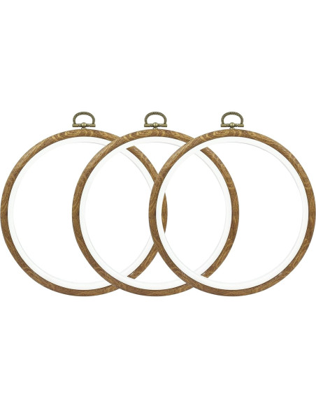 Aros de Bordado Redondos Bonsicoky 17cm - 3 Piezas