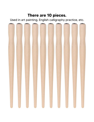Juego de 10 Soportes de Pluma de Madera Sándalo para Caligrafía