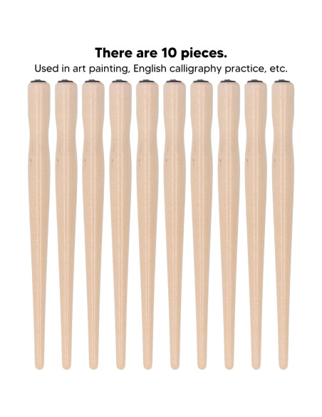 Juego de 10 Soportes de Pluma de Madera Sándalo para Caligrafía