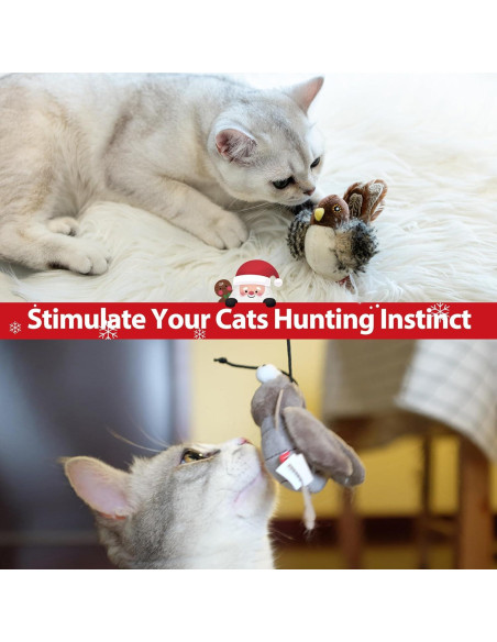 Juguete para Gato Gigwi Pájaro que Canta Interactivo 5cm