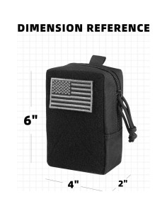 Bolsa Táctica AMYIPO Mini MOLLE Compacta 15x10x5cm 2PCS 2