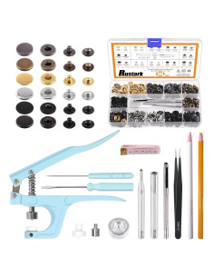 Kit de Botones a Presión Rustark 90 Sets 12.5mm 6 Colores