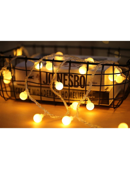 Luces de Cuerda Globo LED 15m 100 luces Blanco Cálido