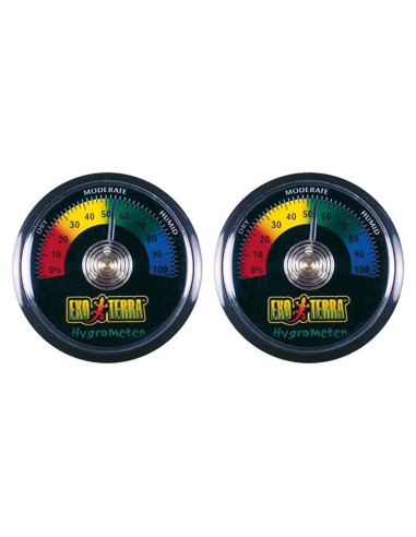 Higrómetro Analógico Exo Terra - Paquete de 2 Unidades