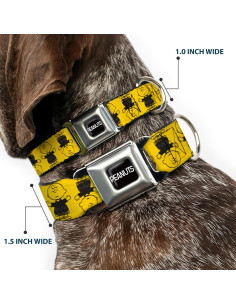Collar para Perro Peanuts Buckle-Down 24.1-33 cm Amarillo 2
