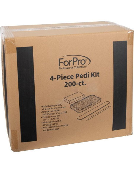 Kit de Pedicura Desechable ForPro de 4 Piezas - 200 Unidades