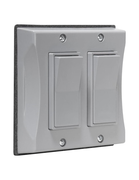 Cubierta a Prueba de Climas BELL 2-Gang Gris Decorador