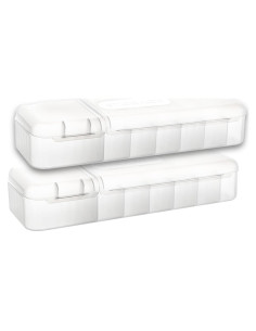 Caja de Almacenamiento para Lentes de Contacto MUQING 2 PCS Blanca