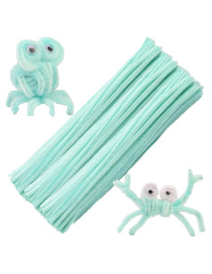 100 Limpiapipas Verde Limón Zlulary para Manualidades DIY