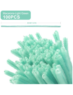 100 Limpiapipas Verde Limón Zlulary para Manualidades DIY 2