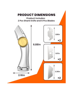 Cuchillo Utilitario Bilivein 2 Paquetes - Cuchillas de Aluminio 2