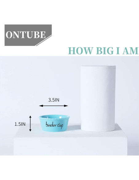 Soporte de Clips de Papel y Carpeta ONTUBE Cerámica Turquesa