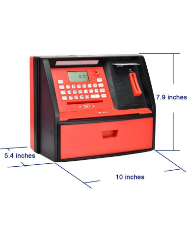 Alcancía Electrónica ATM Like Electronic AP-G972E - Negro/Rojo