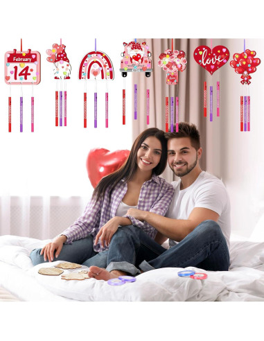 Kit de Manualidades San Valentín MiniInflat - 24 Piezas Madera