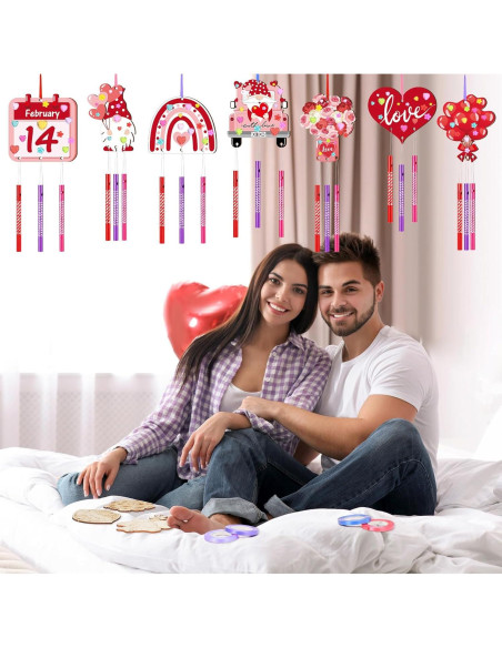 Kit de Manualidades San Valentín MiniInflat - 24 Piezas Madera