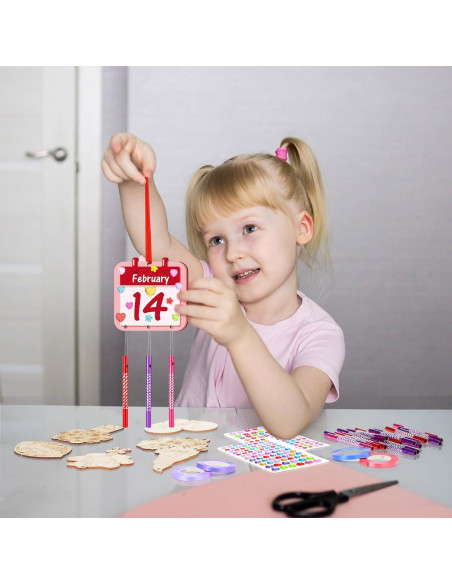 Kit de Manualidades San Valentín MiniInflat - 24 Piezas Madera