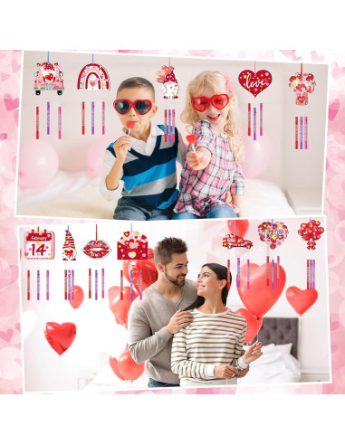 Kit de Manualidades San Valentín MiniInflat - 24 Piezas Madera