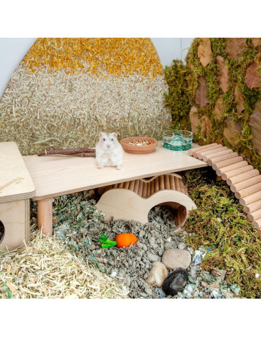 Plataforma de Madera Niteangel para Hámsters y Roedores 18 cm