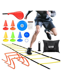 Escalera de Agilidad GHB 6m 12 Peldaños + 3 Vallas + 5 Conos