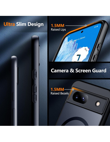 Funda Magnética Teloxy para Google Pixel 8A - Protección Militar