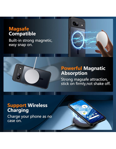 Funda Magnética Teloxy para Google Pixel 8A - Protección Militar