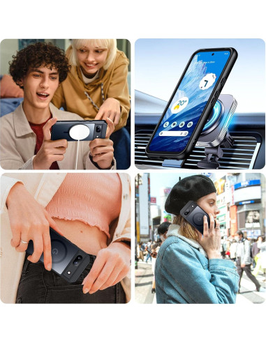 Funda Magnética Teloxy para Google Pixel 8A - Protección Militar