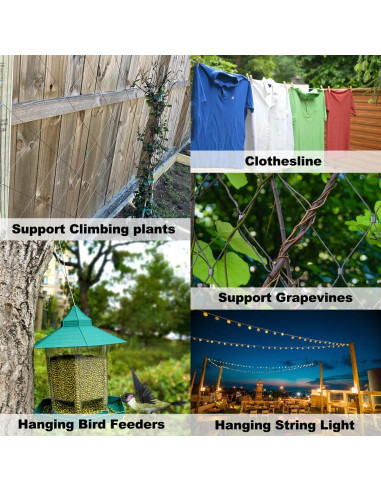 Kit de Cable de Acero Inoxidable 30M 1.5mm 50 Manguitos Yawuztu