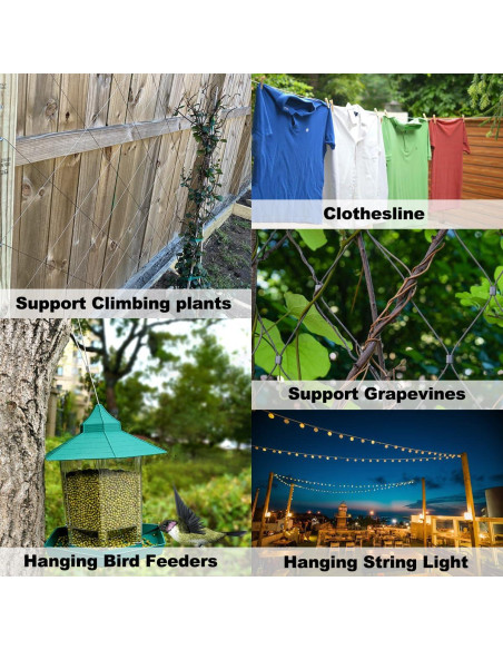 Kit de Cable de Acero Inoxidable 30M 1.5mm 50 Manguitos Yawuztu