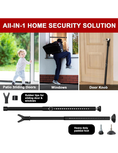 Barra de Seguridad Ajustable Keplrend para Puertas 99-135cm