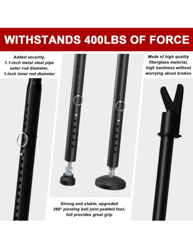 Barra de Seguridad Ajustable Keplrend para Puertas 99-135cm