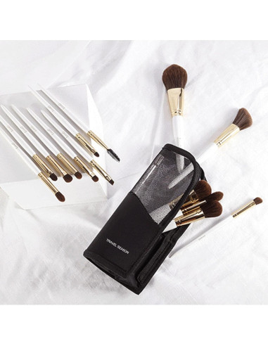 Estuche de Viaje Linsiter para Brochas de Maquillaje Negro