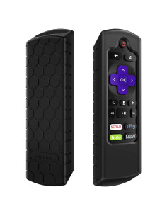 Funda Protectora CaseBot para Control Remoto Roku Negra