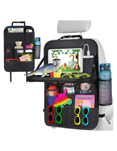 Organizador de Asiento Trasero LUUGUYI con Mesa Plegable 11 Bolsillos