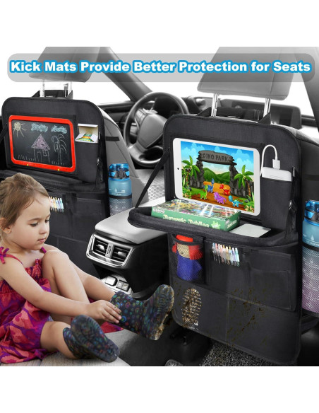 Organizador de Asiento Trasero LUUGUYI con Mesa Plegable 11 Bolsillos