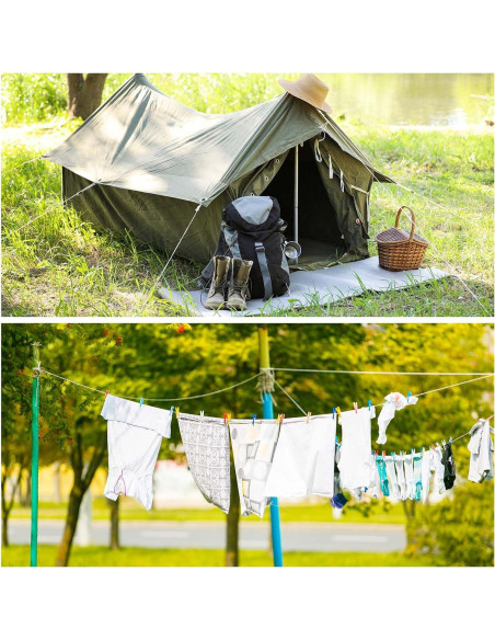 Cuerda de Nylon Trenzada MECCANIXITY 5mm 30M Verde Militar/Marrón