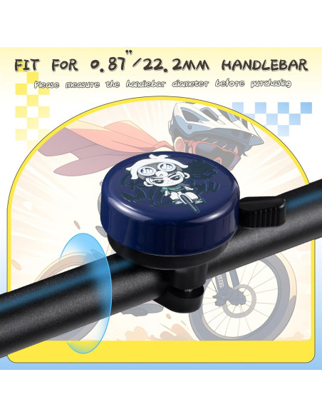 Timbre de bicicleta ROCKBROS para niños - 22.2mm azul