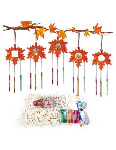 Kit de Manualidades de Otoño Fennoral - Campanas de Viento Hoja de Arce