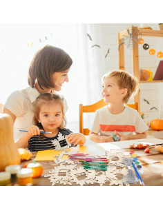 Kit de Manualidades de Otoño Fennoral - Campanas de Viento Hoja de Arce 2