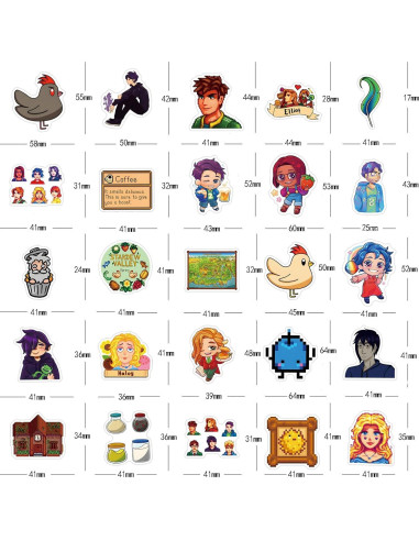 Paquete de 146 Stickers de Vinilo Impermeables JJIJIAN