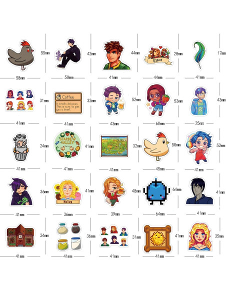 Paquete de 146 Stickers de Vinilo Impermeables JJIJIAN Paquete de 146 Stickers de Vinilo Impermeables JJIJIAN