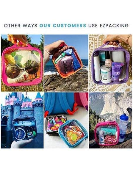 Bolsa de Aseo Transparente TSA 3-1-1 para Viajes - Negro