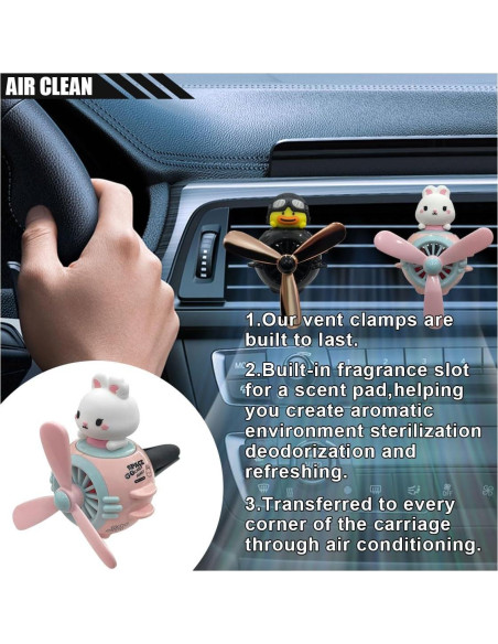 Ambientador de aire JOYCOURT Conejo Piloto Bonito para coche