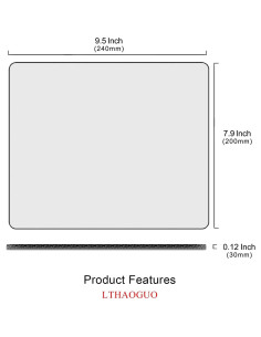 Alfombrilla de Ratón LTHAOGUO Azul Loto Texturizada 240x200mm 2