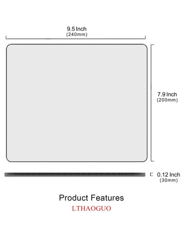 Alfombrilla de Ratón LTHAOGUO Azul Loto Texturizada 240x200mm