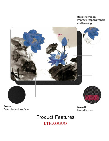Alfombrilla de Ratón LTHAOGUO Azul Loto Texturizada 240x200mm